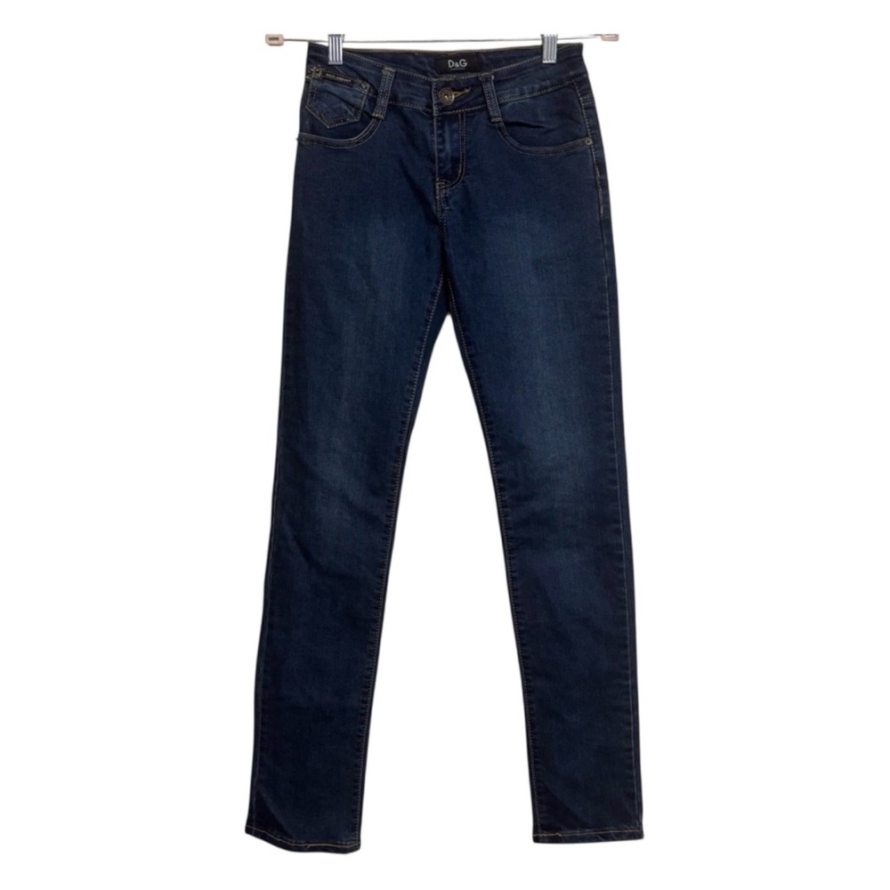 D&G Dolce & Gabbana Women's Jeans Low Rise Straight‎ Dark Like New Size 26